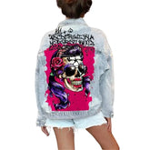 Retro Cute Skull Denim Jacket
